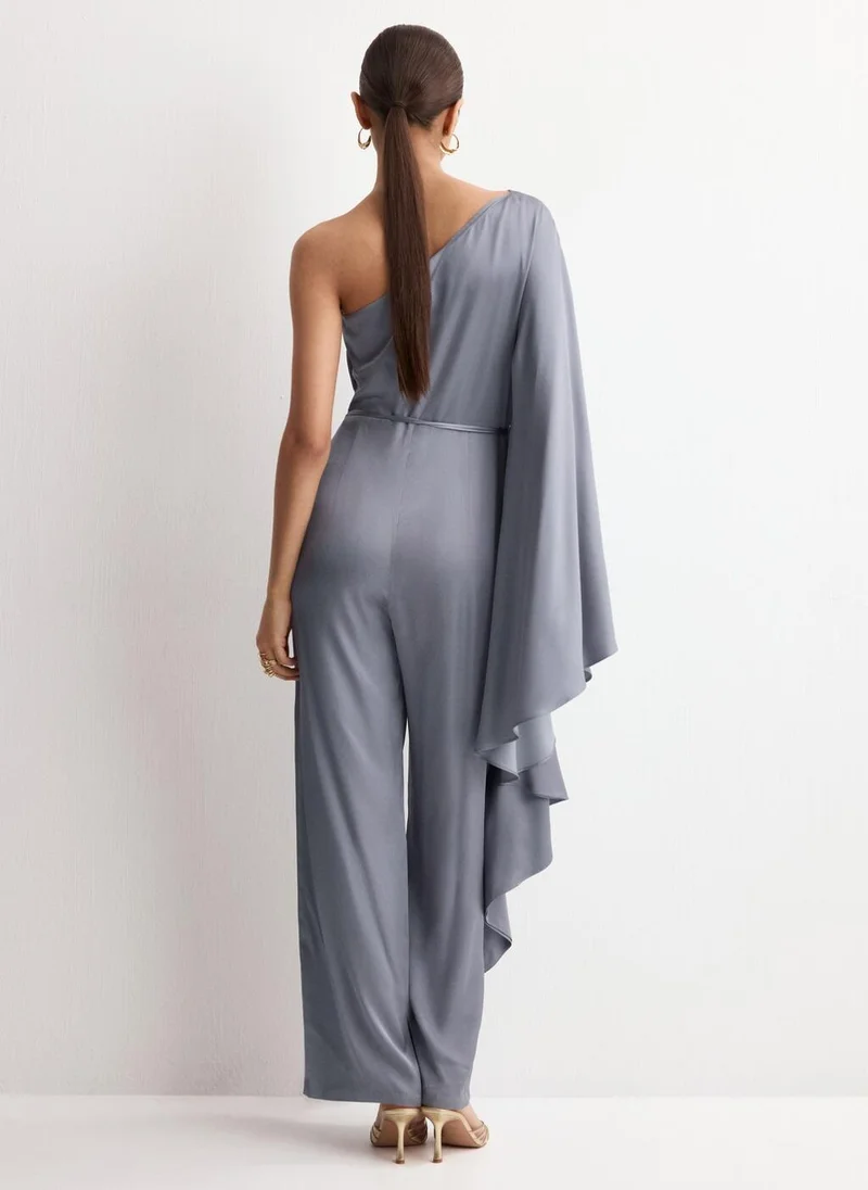 مانجو Asymmetrical flared-sleeve jumpsuit